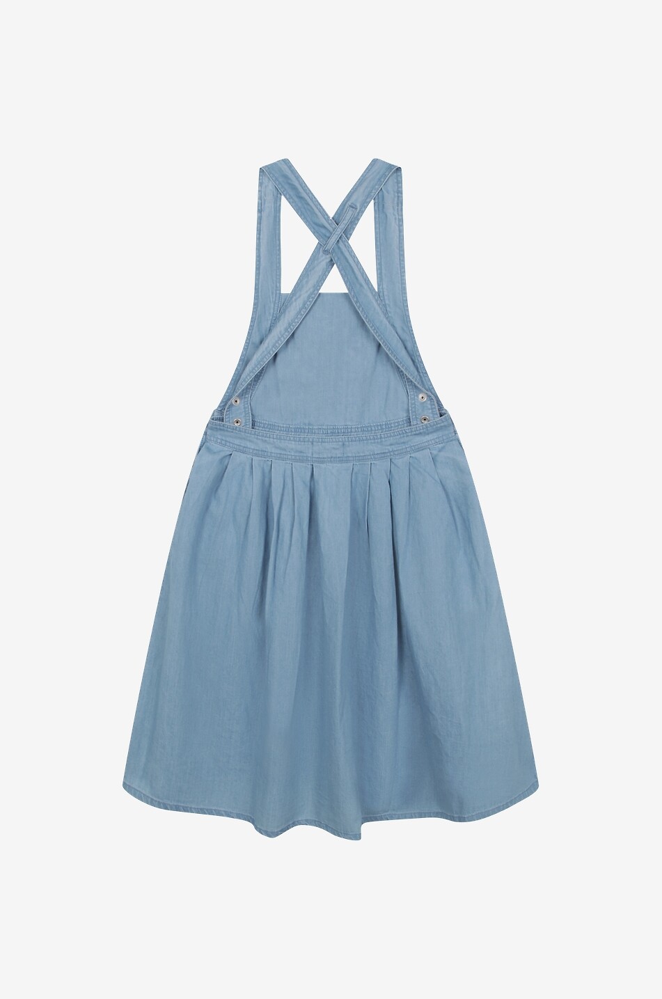 SONIA RYKIEL Mädchen-Trägerkleid aus Chambray mit Logostickerei Mädchen BLAU 2