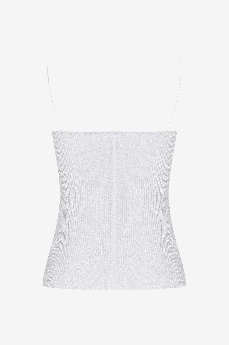 KHAITE Ziggy Lurex rib knit camisole Women GREY 2