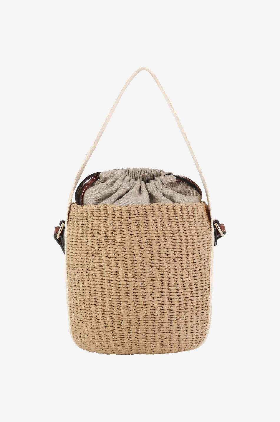 CHLOE Geflochtener Korb aus Papier Woody Small Damen WEISS 1