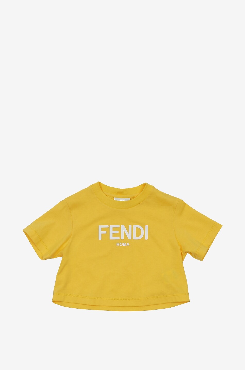 Logo printed girl's cropped T-shirt