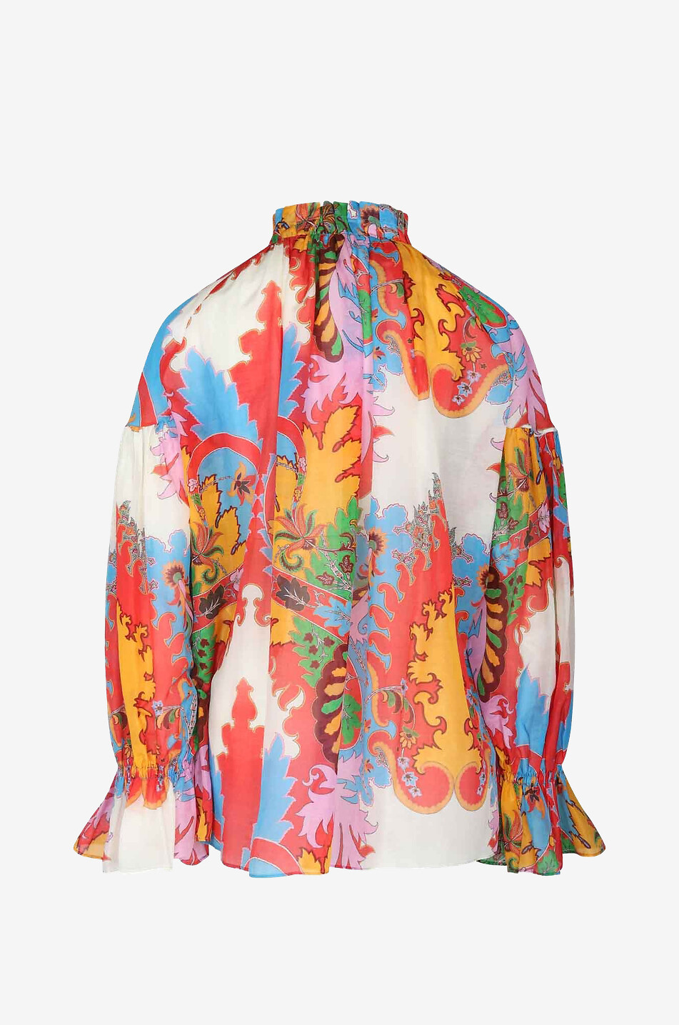 ETRO Blouse ample en voile de coton et soie Archival Paisley Femme ROUGE 2