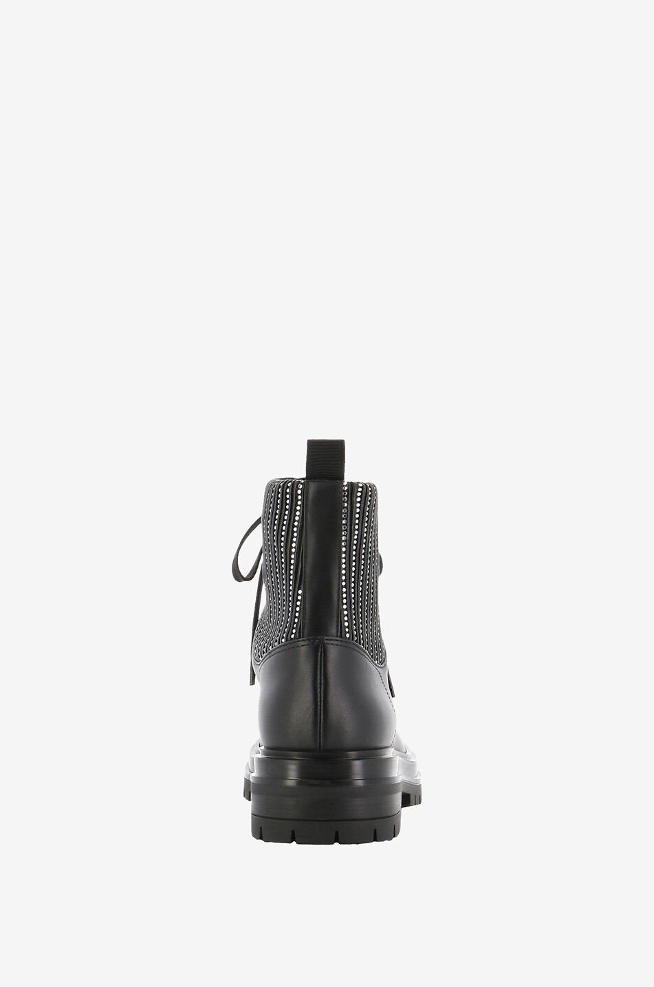 Bottines à lacets en cuir lisse et cristaux Martis 40