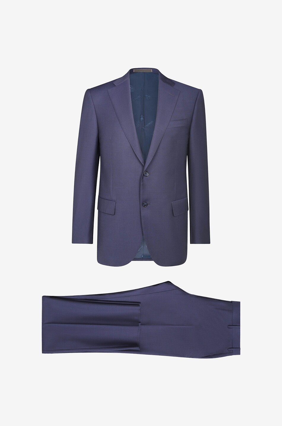 CORNELIANI Costume deux pièces en laine jacquard Leader Homme BLEU FONCE 1