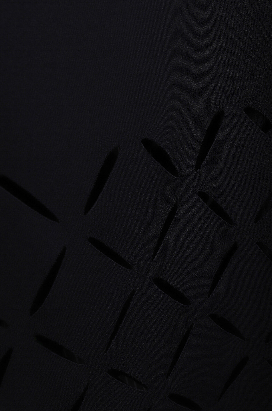 VERSACE Slashed cut-out adorned midi-length fitted knit dress Women BLACK 3