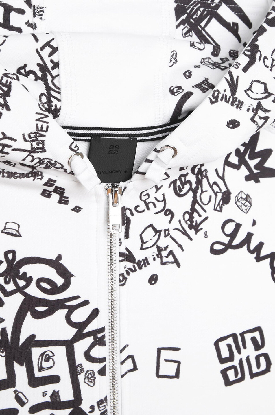 Sweat-shirt zippé à capuche garçon Graffiti Logos