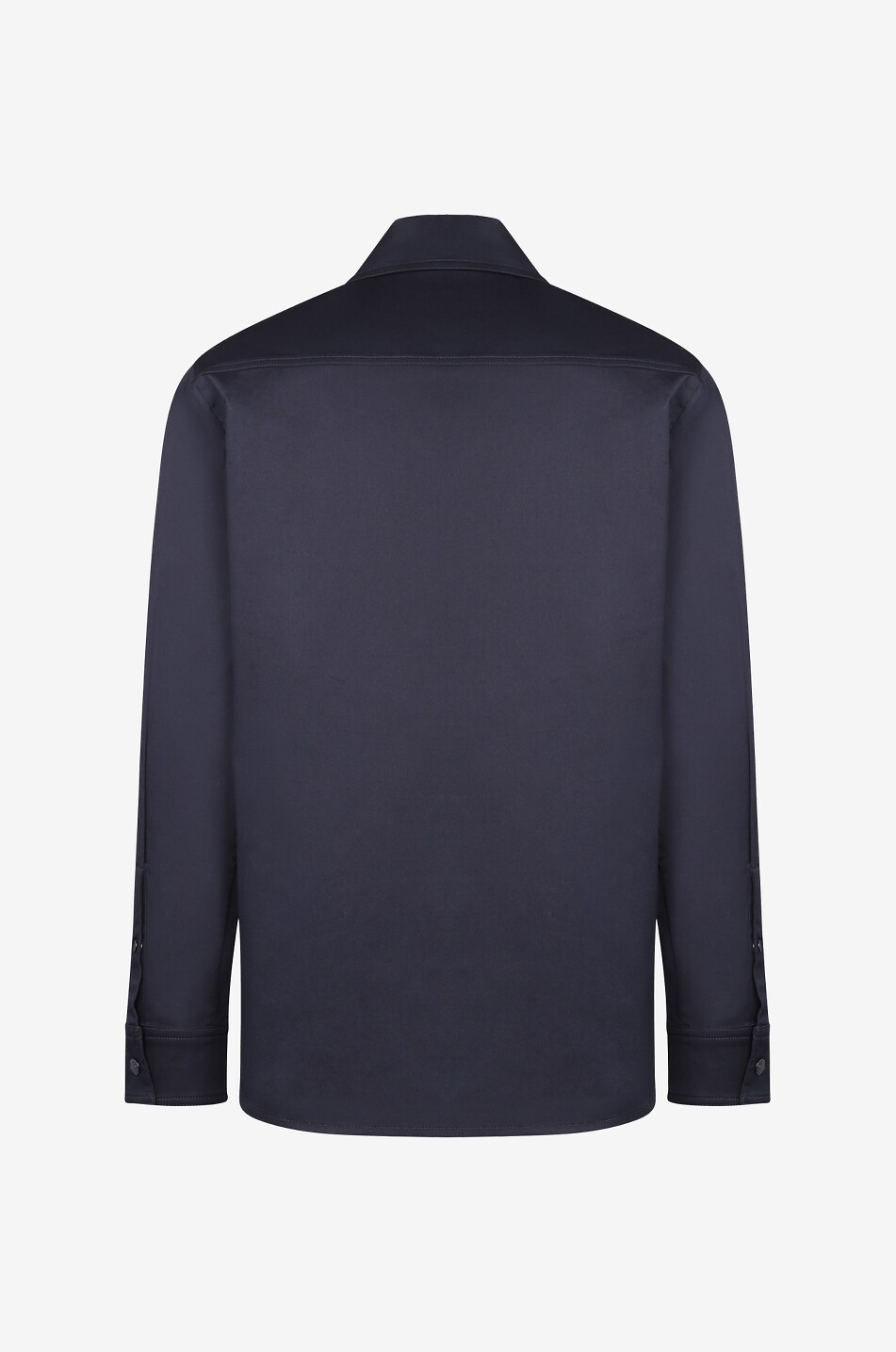 MONCLER Veste chemise en gabardine monogrammée Homme BLEU FONCE 2