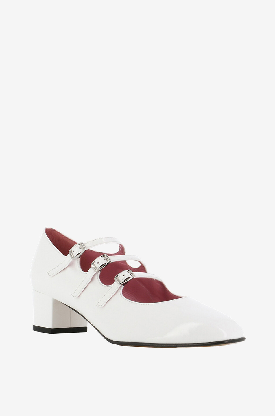 CAREL Babies en cuir verni à petit talon Kina Femme BLANC 1