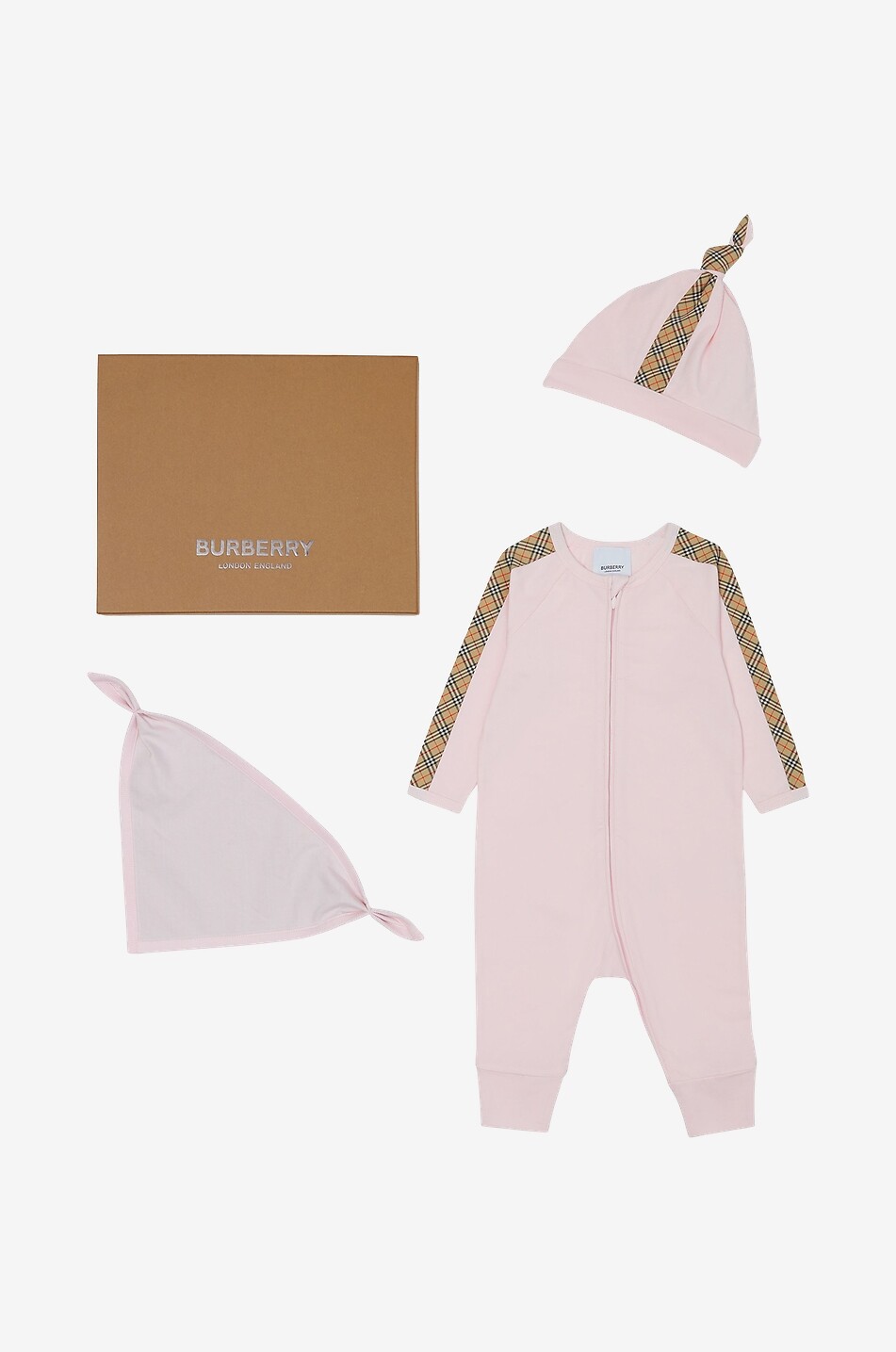 Mini Claude three piece baby gift box BURBERRY Bongenie