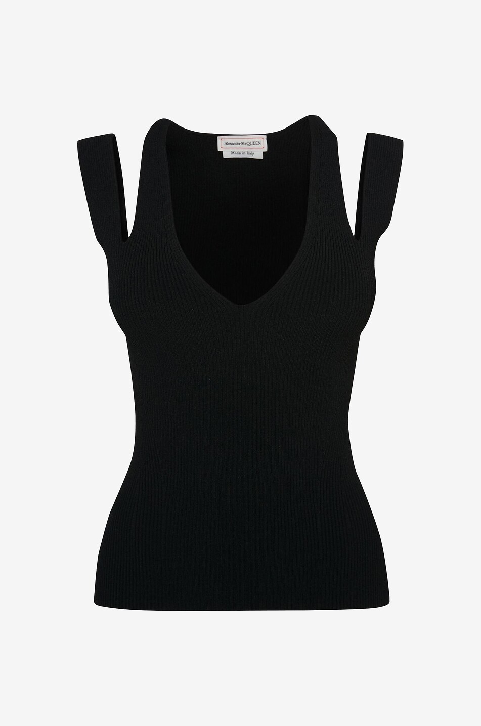 Débardeur en maille côtelée Slashed