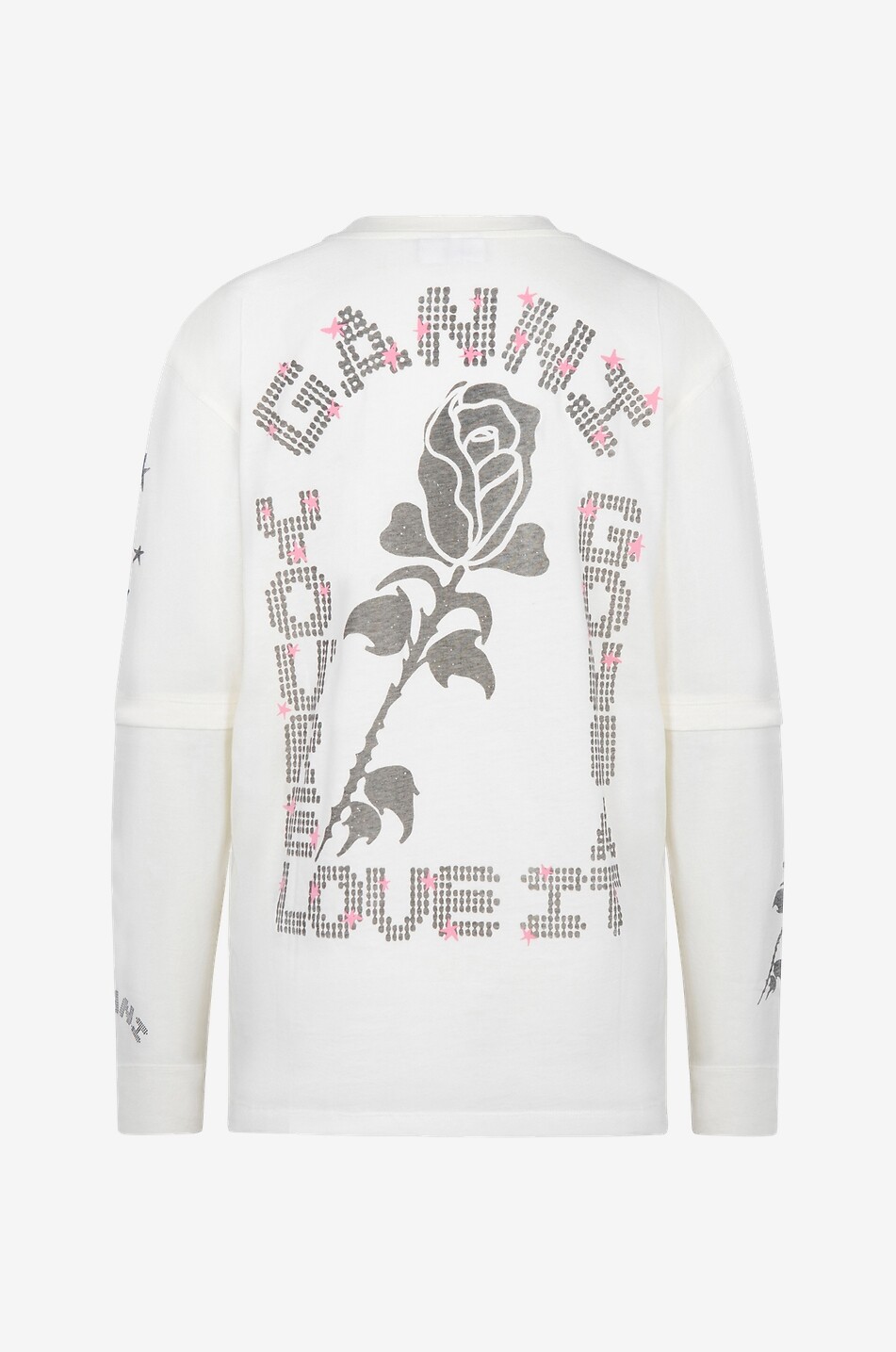 T-shirt à manches longues en coton bio GANNI LOVE