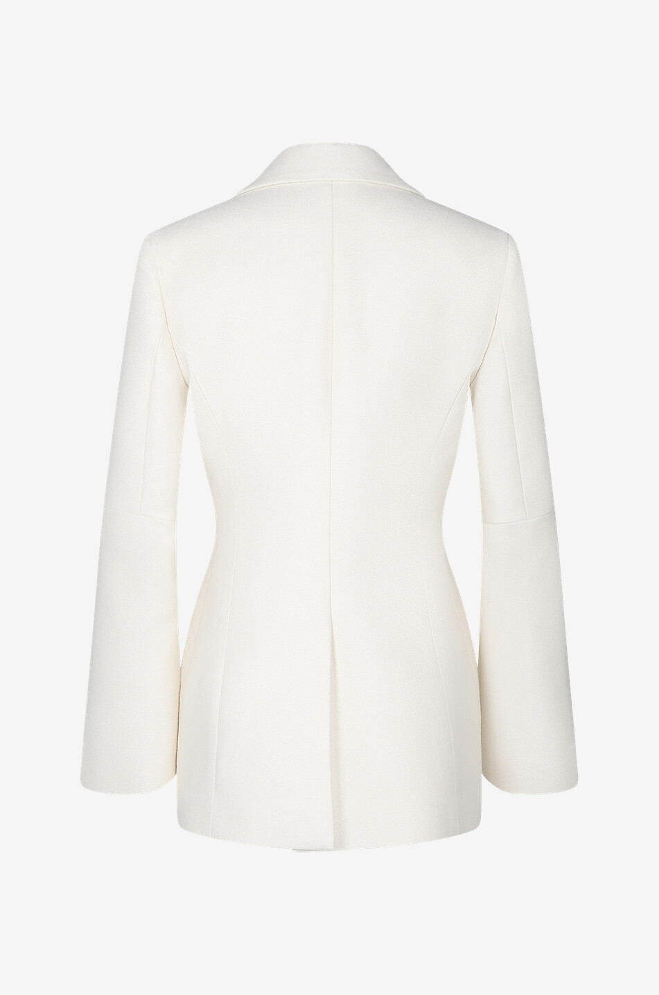 Blazer en soie et laine corset orné d'oeil de tigre