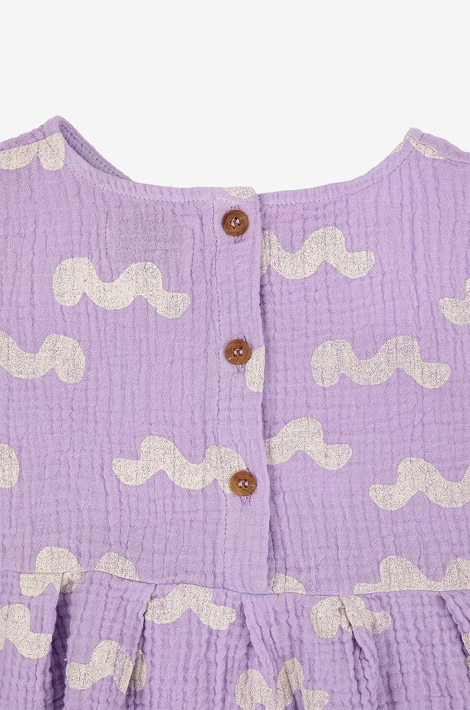 Baby-Kleid aus Baumwollgaze Waves