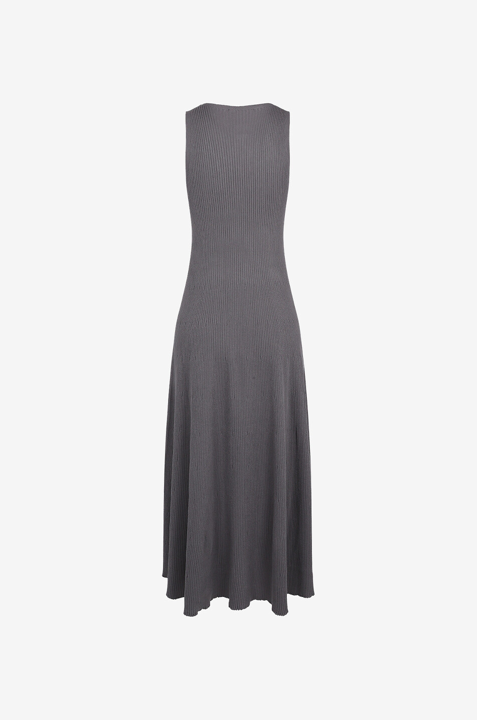 FABIANA FILIPPI Flared rib knit tank dress Women DARK GREY 2