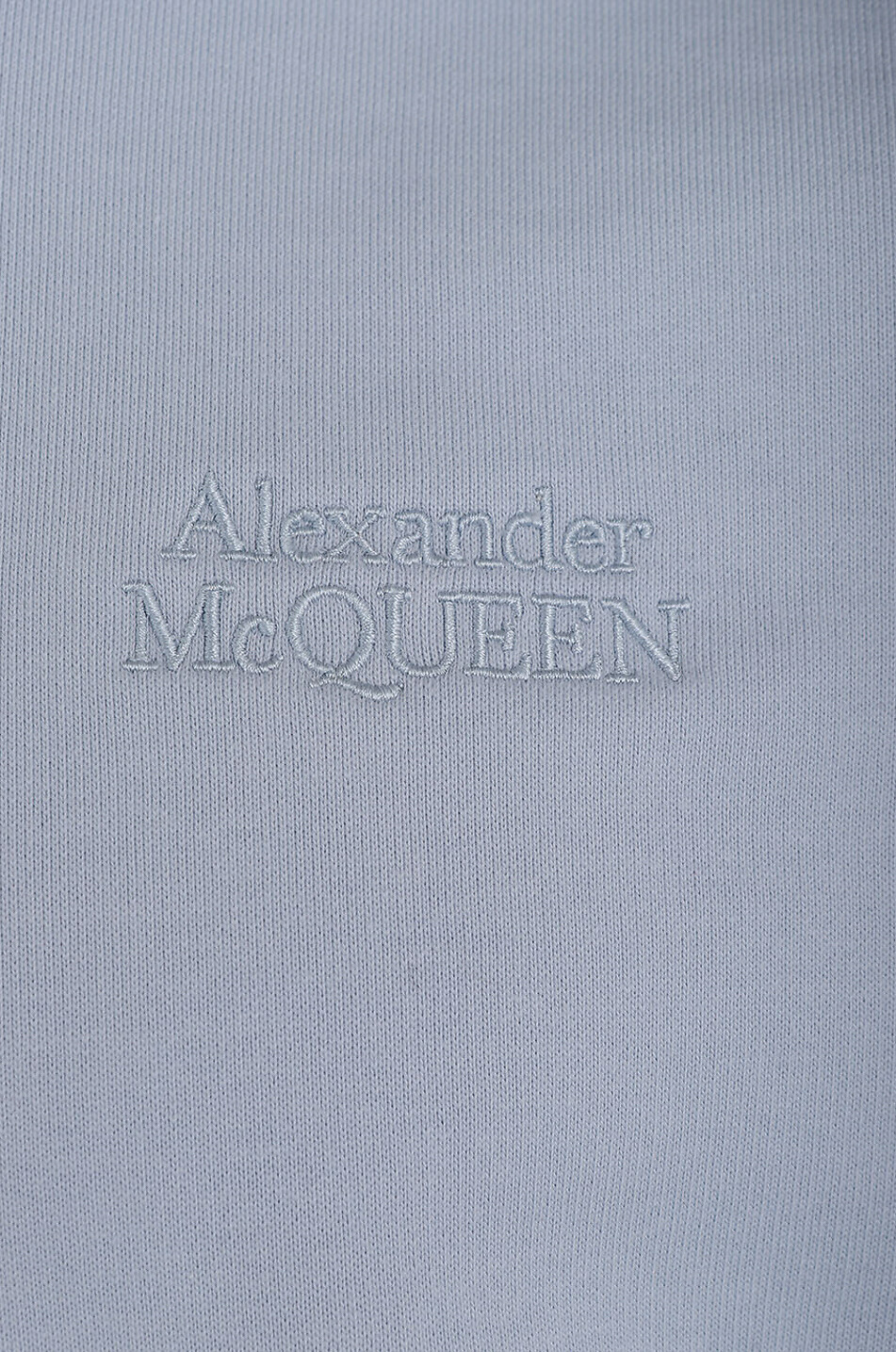 ALEXANDER McQUEEN Sweat-shirt oversize à capuche brodé Signature McQUEEN Homme BLEU CLAIR 3