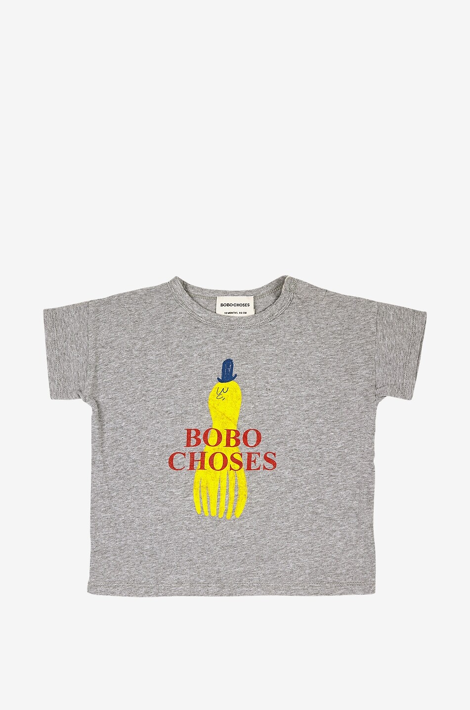 Yellow Squid printed boxy baby T-shirt