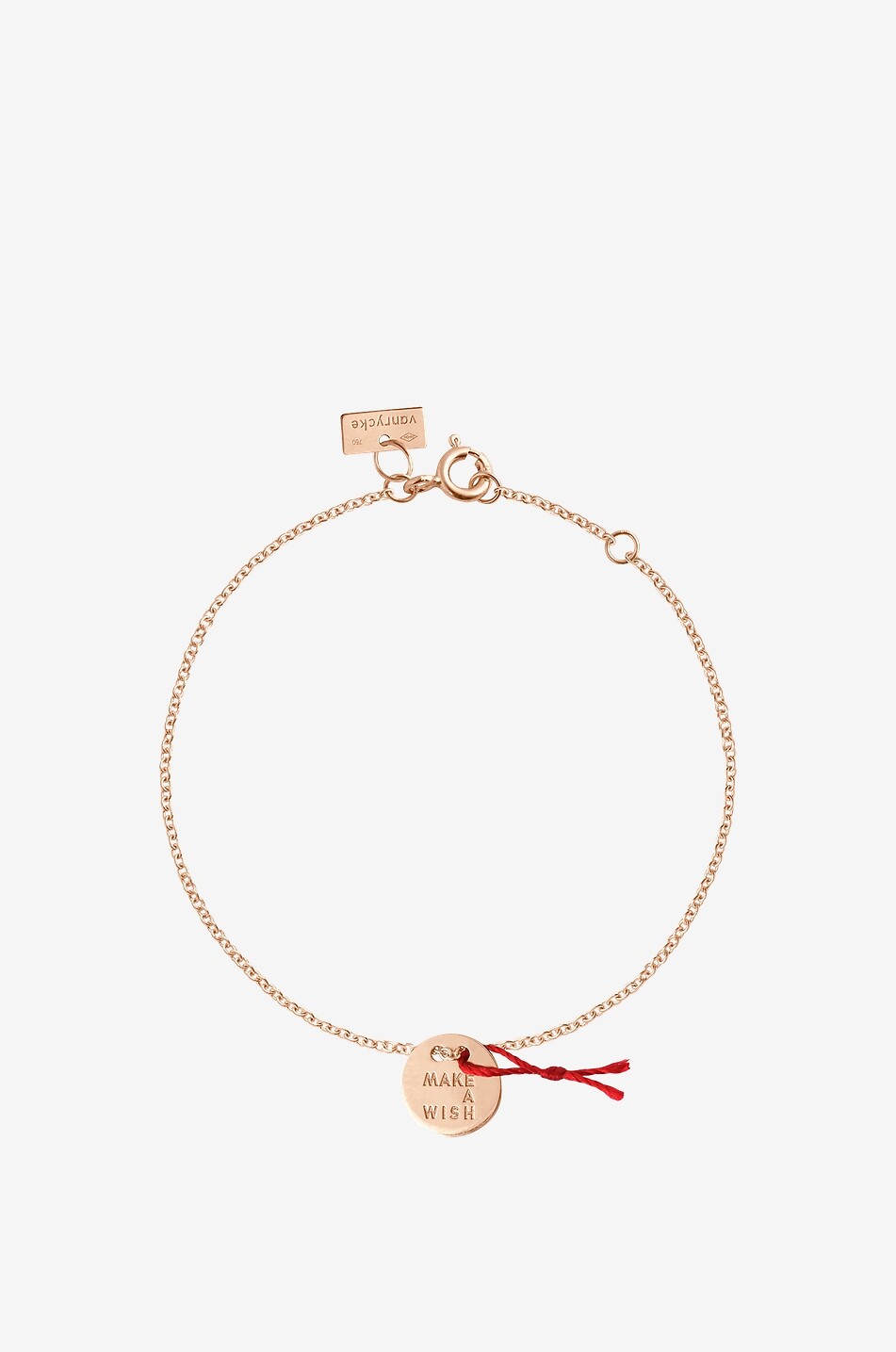 Armband aus Roségold mit Medaille Make A Wish