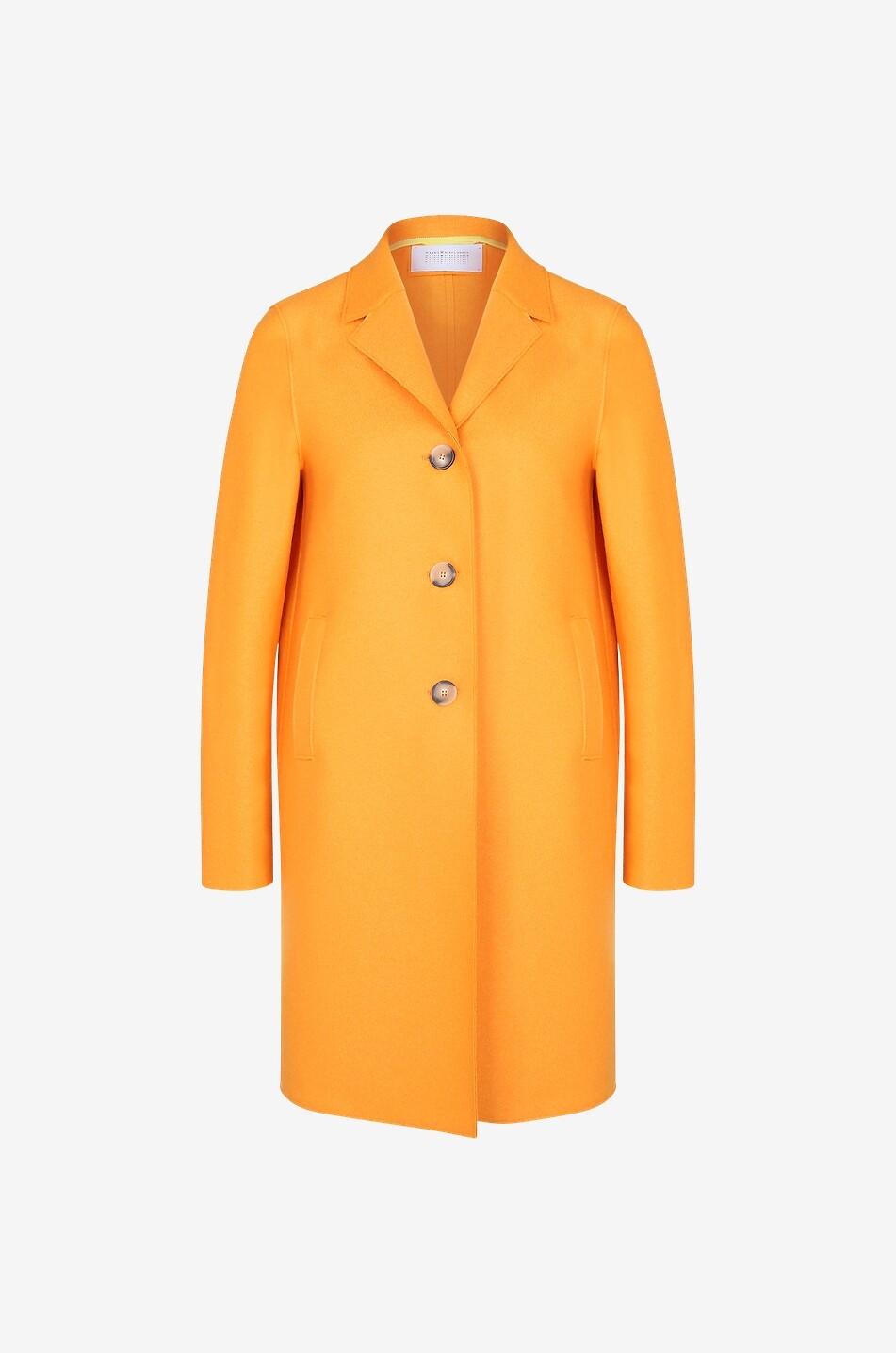 HARRIS WHARF Boxy virgin wool 3/4 length coat Women ORANGE 1