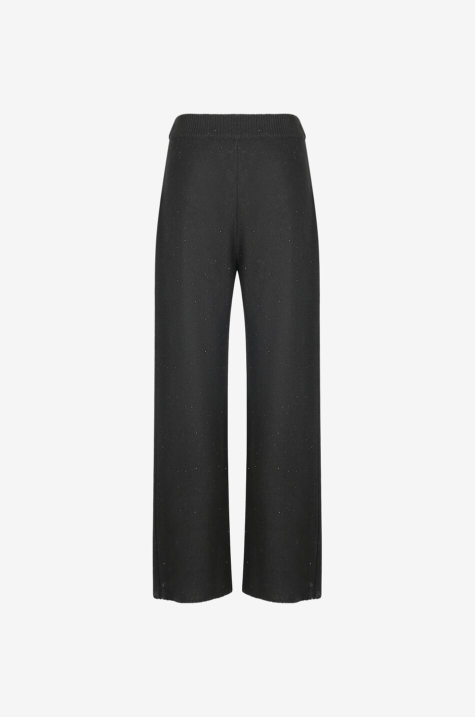 FABIANA FILIPPI Pantalon large en maille à sequins Femme VERT FONCÉ 2