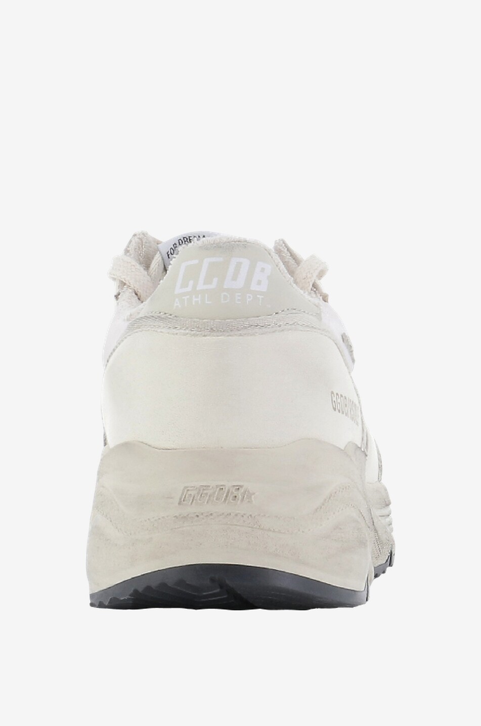 GOLDEN GOOSE Baskets basses en cuir nappa et nylon Running Sole Femme BEIGE 4