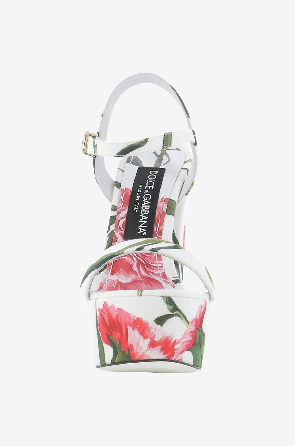 DOLCE & GABBANA Sandales à plateau en tissu imprimé fleurs Keira 105 Femme MULTICOLORE 2