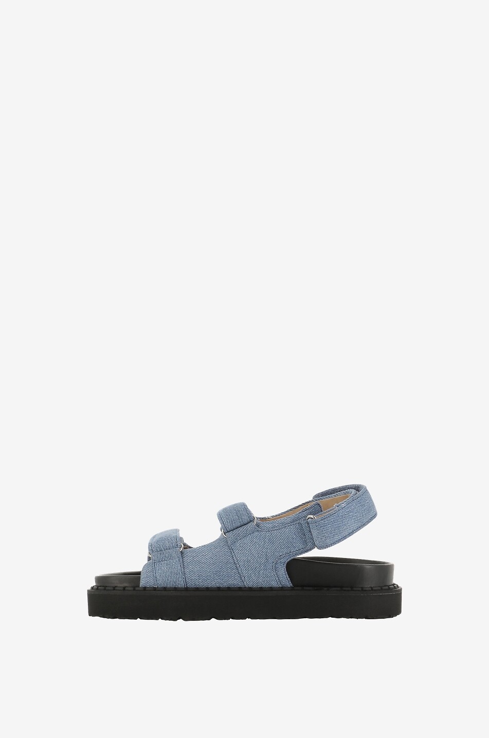 Sandales plates en denim Madee