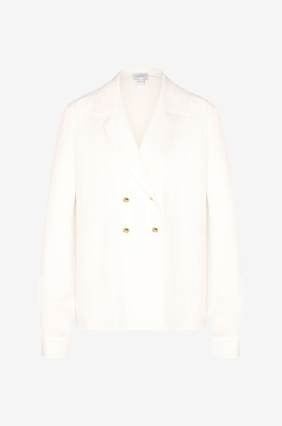 Blouse en crêpe de soie à boutonnage double