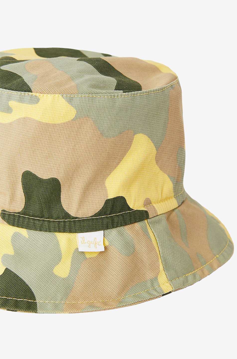 IL GUFO Camouflage patterned boy's bucket hat Boy YELLOW 3
