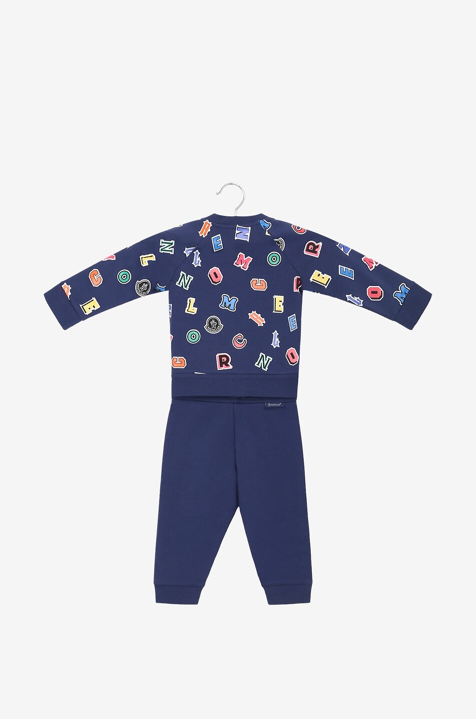 MONCLER Letter print baby sweat jogging suit Baby BLUE 2