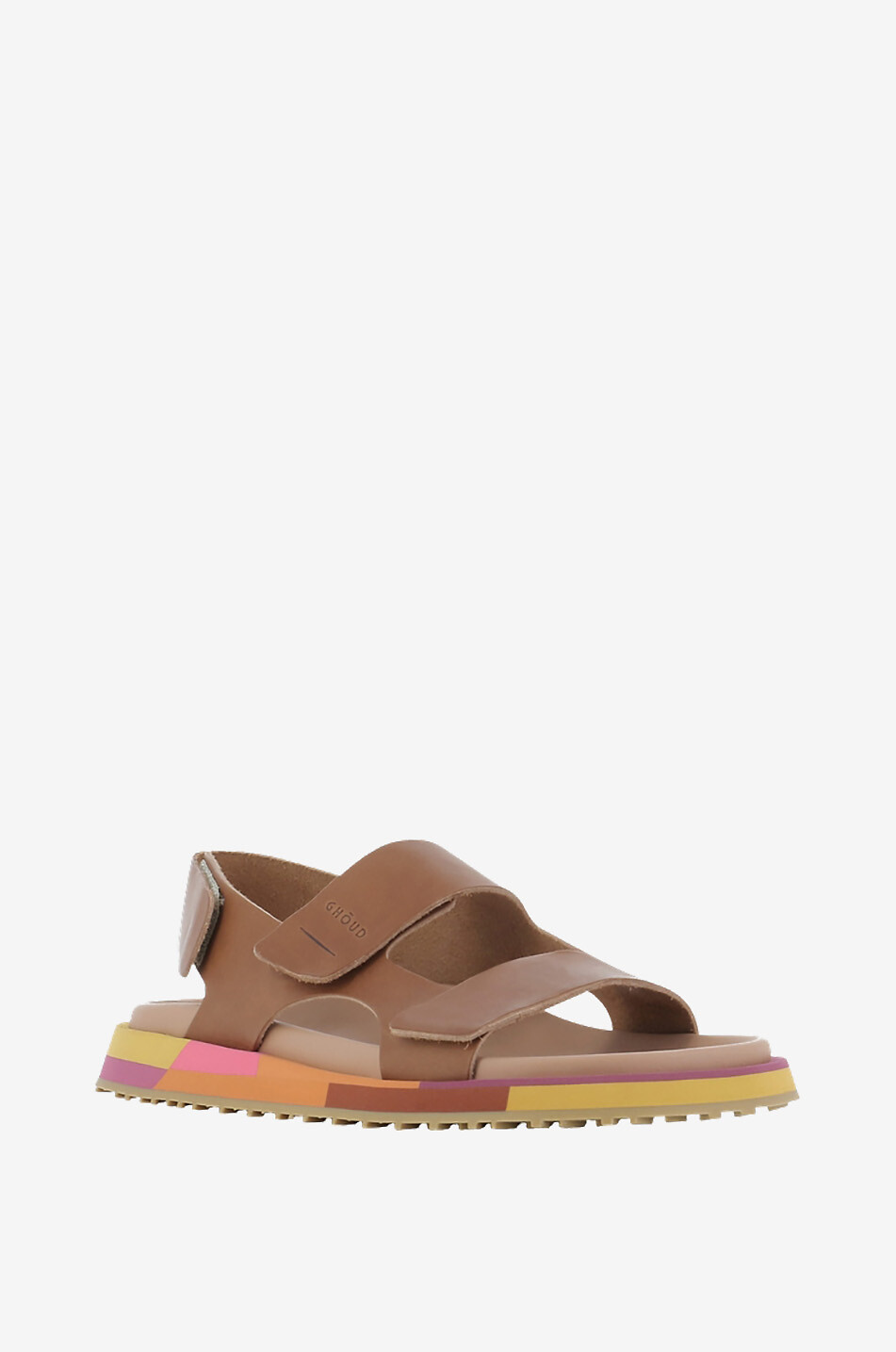 GHOUD VENICE Plateausandalen aus Leder Atelier Low Damen COGNAC 1