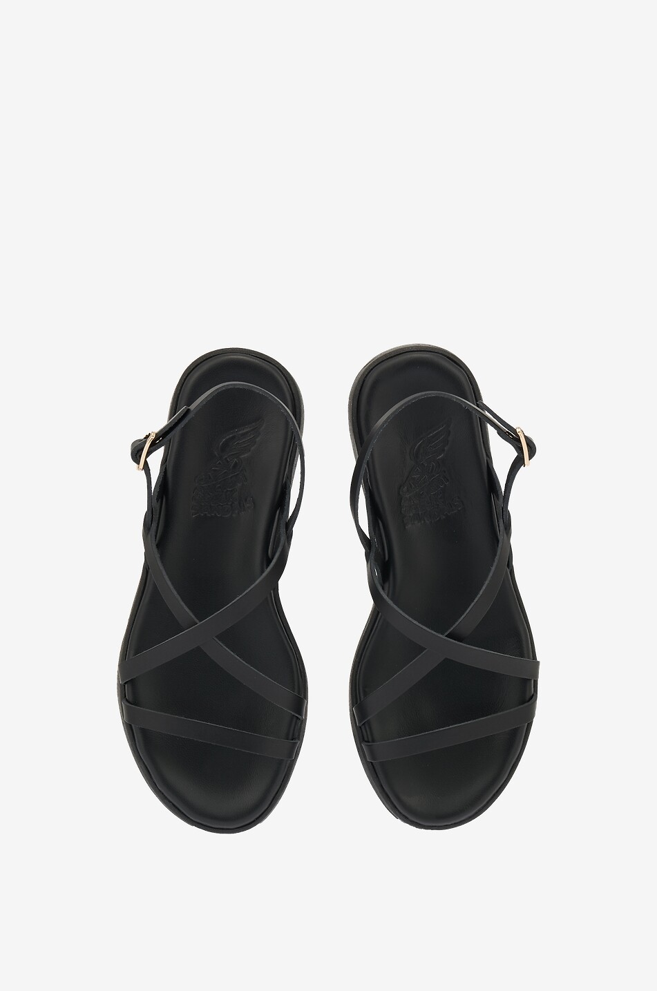 ANCIENT GREEK SANDALS Sandales à plateau en cuir Silia Femme NOIR 4