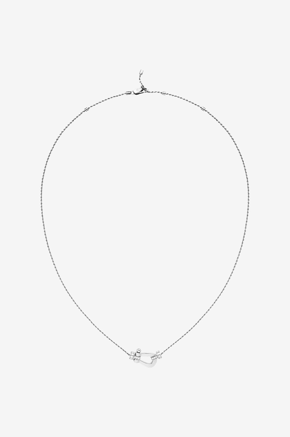 FRED PARIS Force 10 MM white gold and diamond necklace Women GREY 2