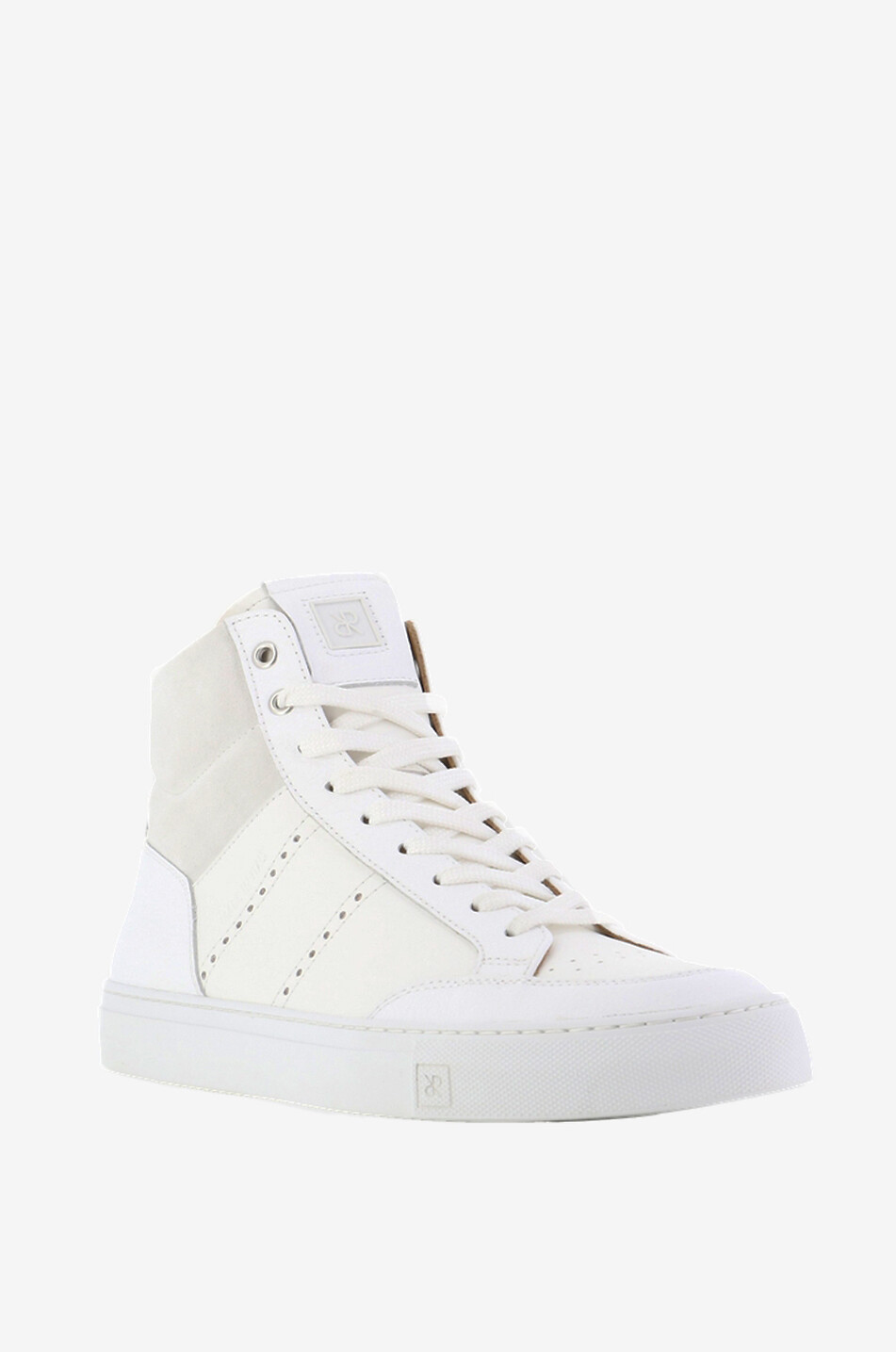 RUBIROSA Ana high-top suede and leather sneakers Men WHITE 1