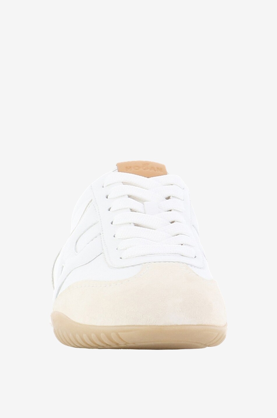 HOGAN Niedrige Schnürsneakers aus Nappa- und Wildleder Olympia-Z Damen CREMEFARBEN 2