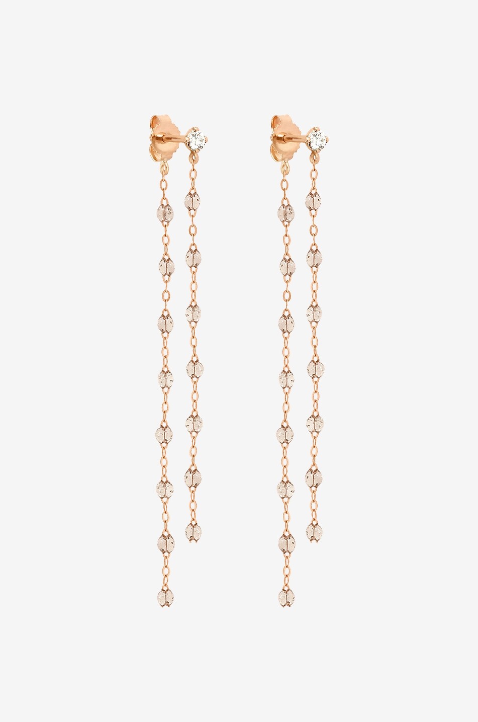 Classique Gigi Dansantes rose gold and resin diamond earrings