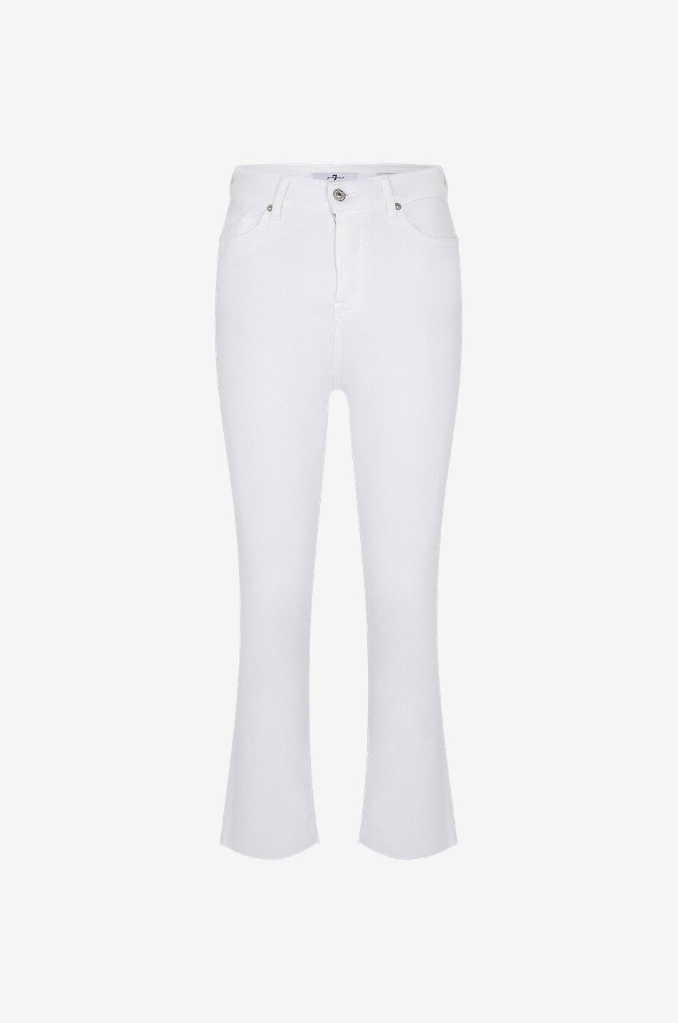 7 FOR ALL MANKIND HW Slim Kick Optic With Raw Cut Hem cotton slim fit jeans Women WHITE 1