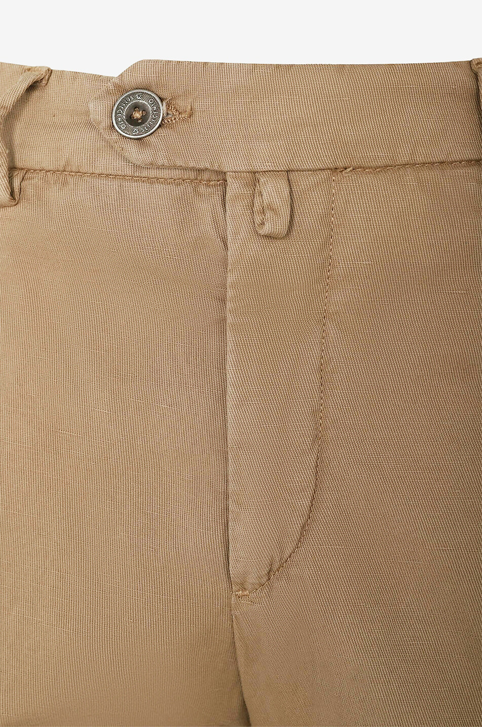 B SETTECENTO Cotton and linen chinos Men DARK BROWN 3