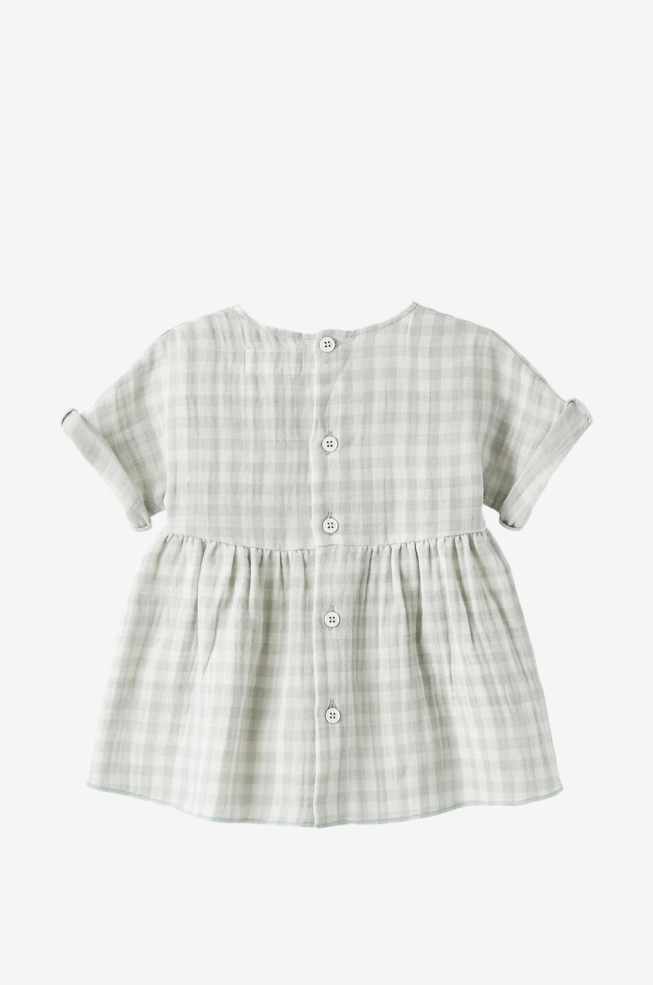 Baby-Kleidchen aus Bio-Baumwollgaze mit Vichykaros