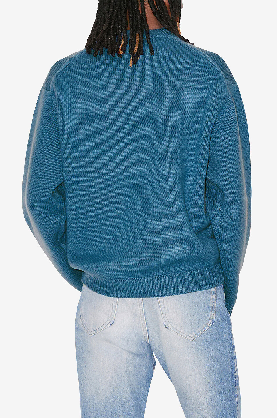 Eléphant wool and cotton round neck jumper
