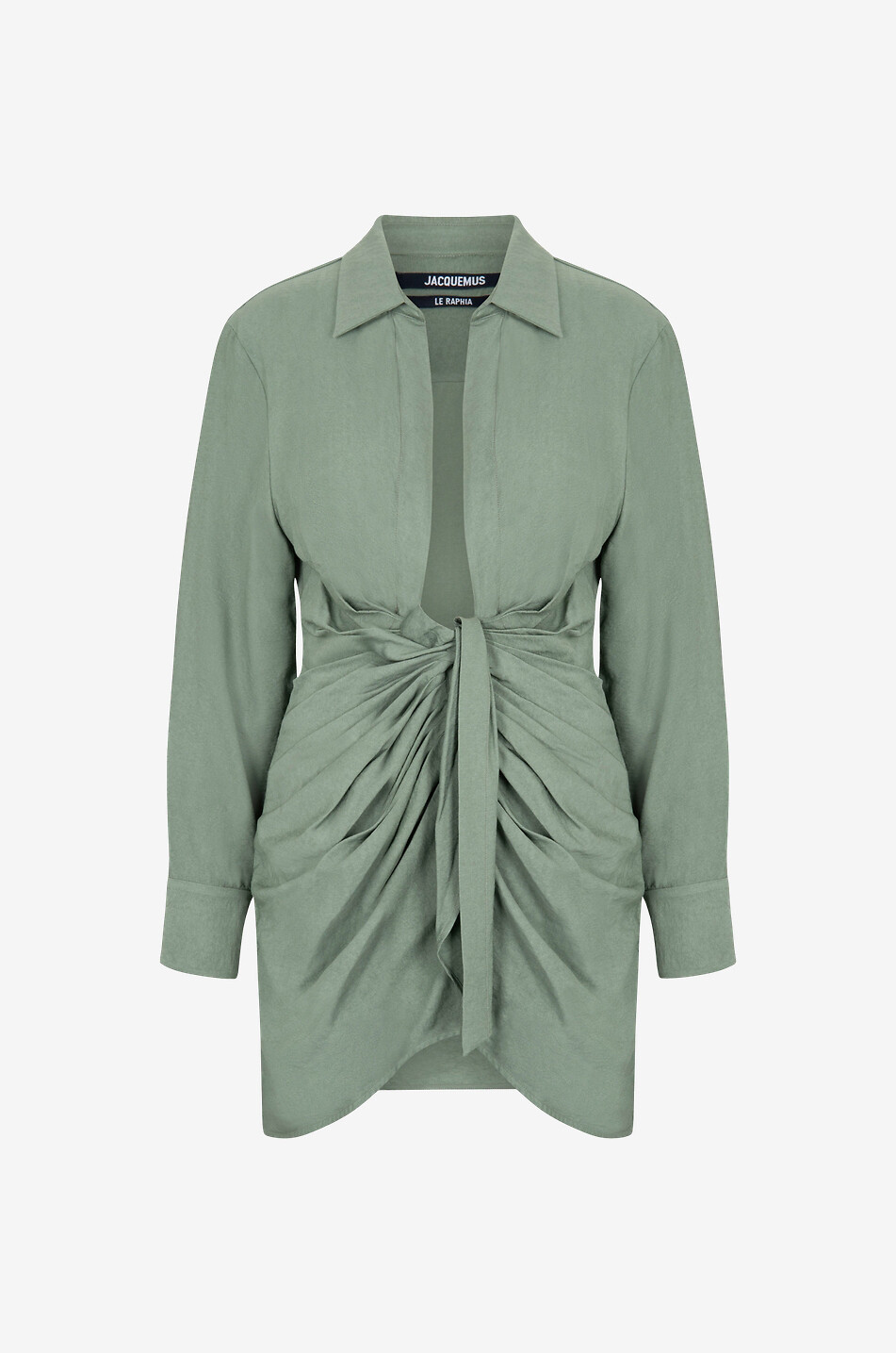 Mini robe chemise drapée Bahia
