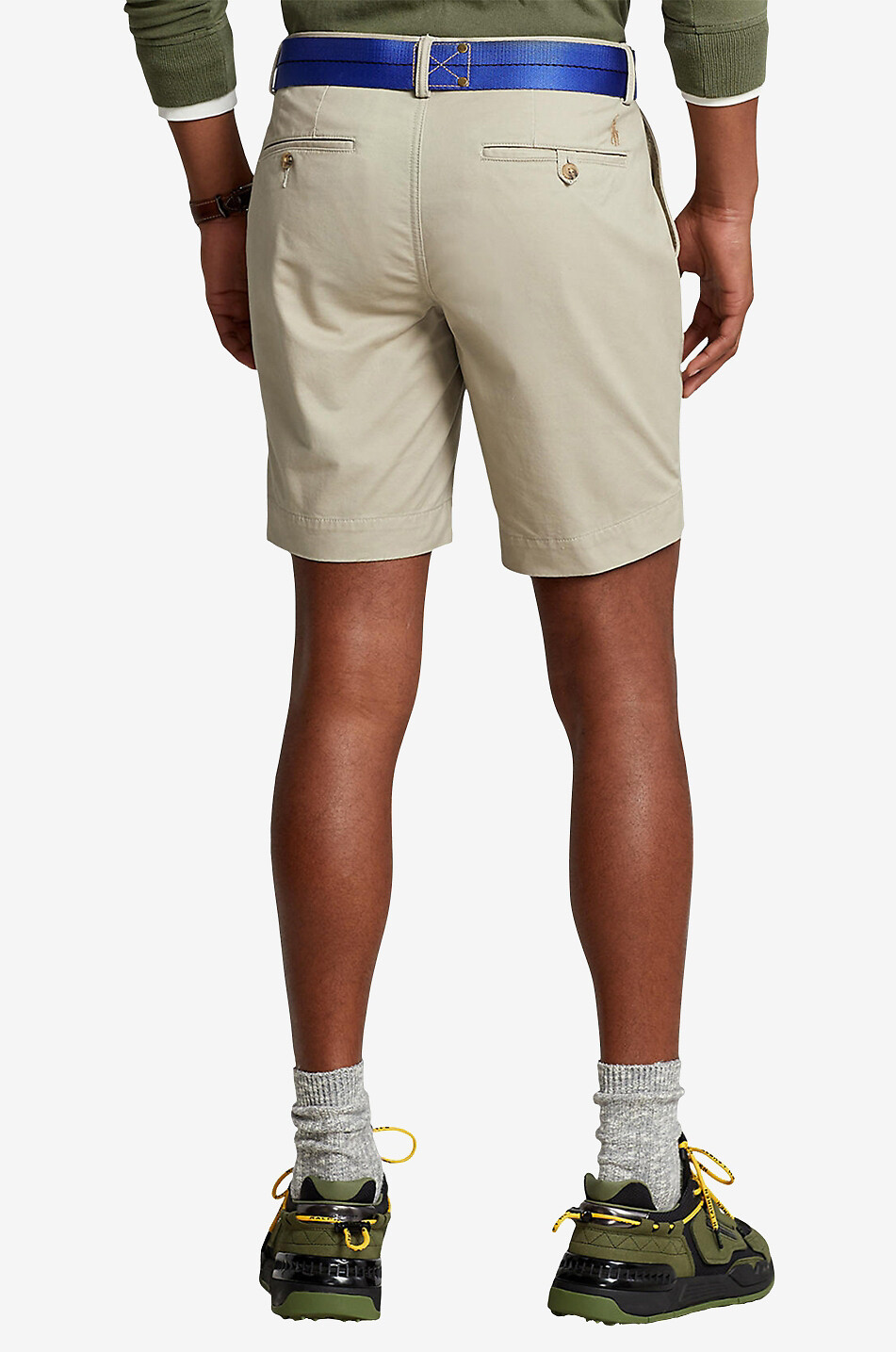 Pony straight fit cotton stretch shorts