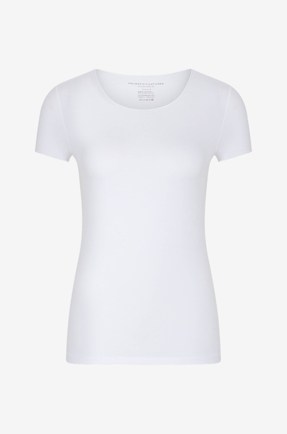 MAJESTIC FILATURES T-shirt à manches courtes en viscose Femme BLANC 1