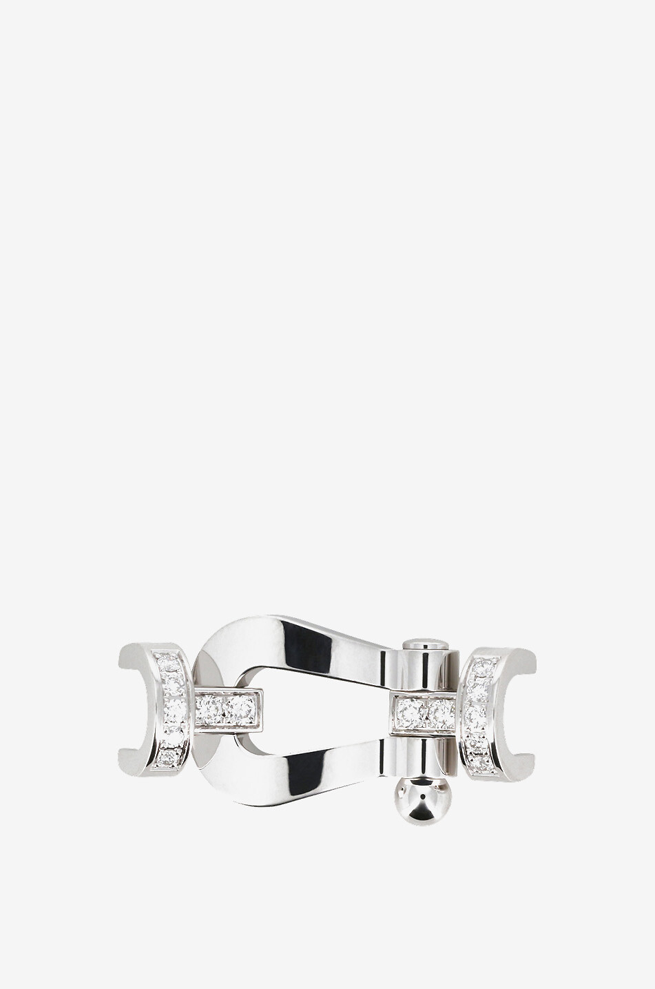 FRED PARIS Force 10 LM white gold and diamond bracelet buckle Women GREY 1