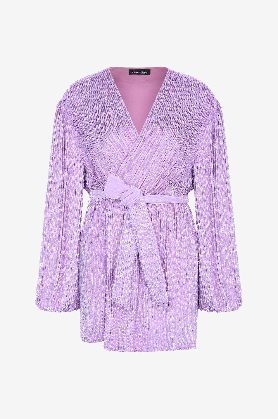 RETROFETE Mini-Wickelkleid mit Pailletten Gabrielle Robe Damen HELLVIOLETT 1