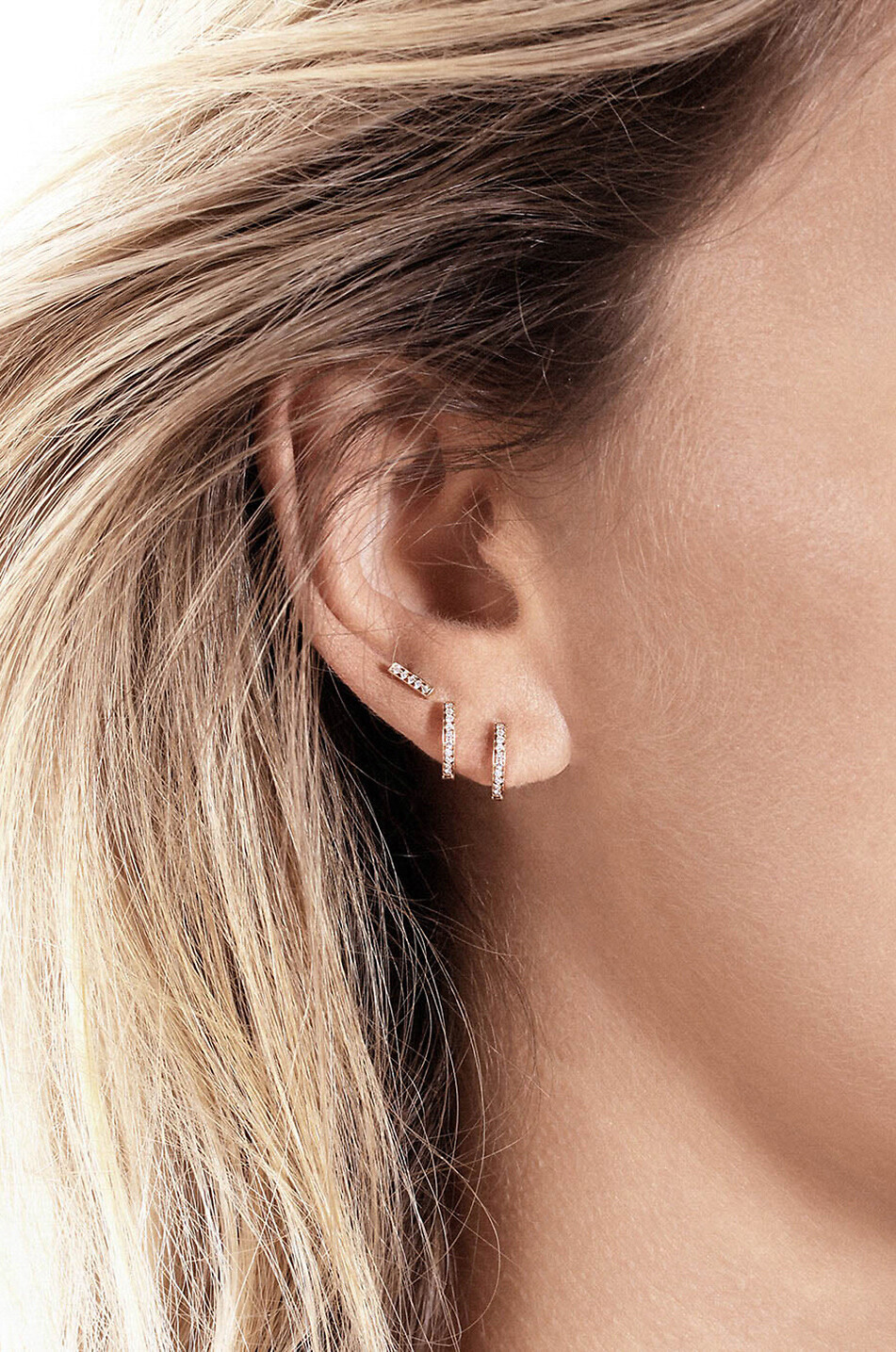 VANRYCKE Mono clou d'oreilles en or rose et diamants Medellin Femme ROSE 2