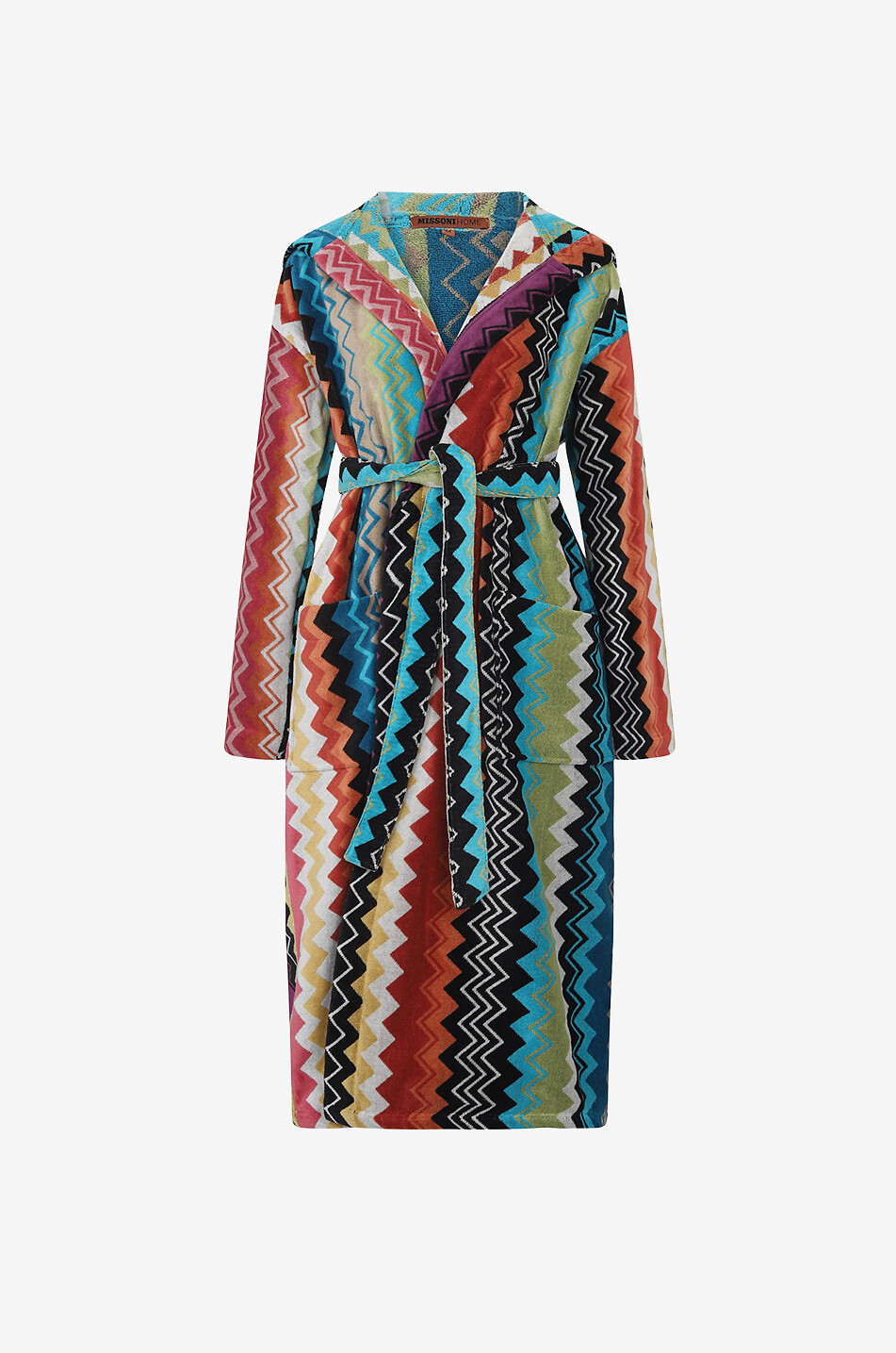 MISSONIHOME Giacomo zigzag patterned terry bathrobe Women MULTI COLOURED 3 1