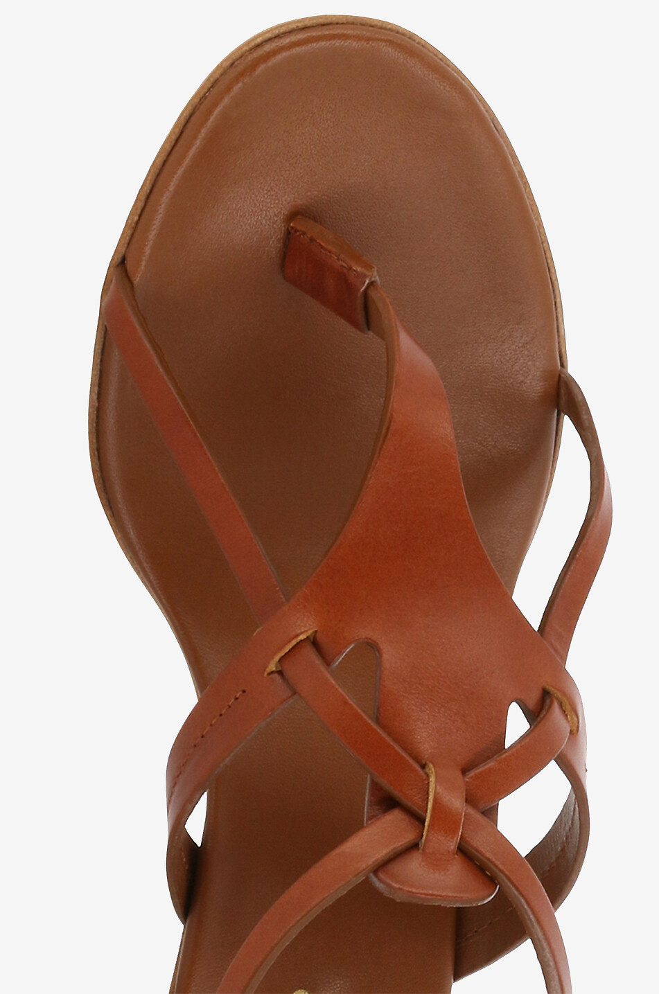 Sandales à talon en cuir