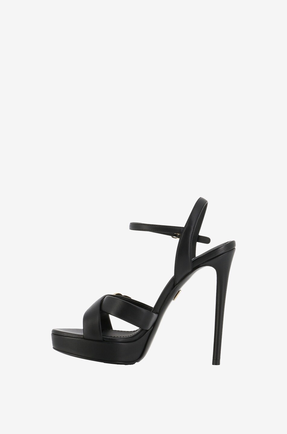 DOLCE & GABBANA Sandales à plateau et talon en cuir synthétique Keira 105 Femme NOIR 3