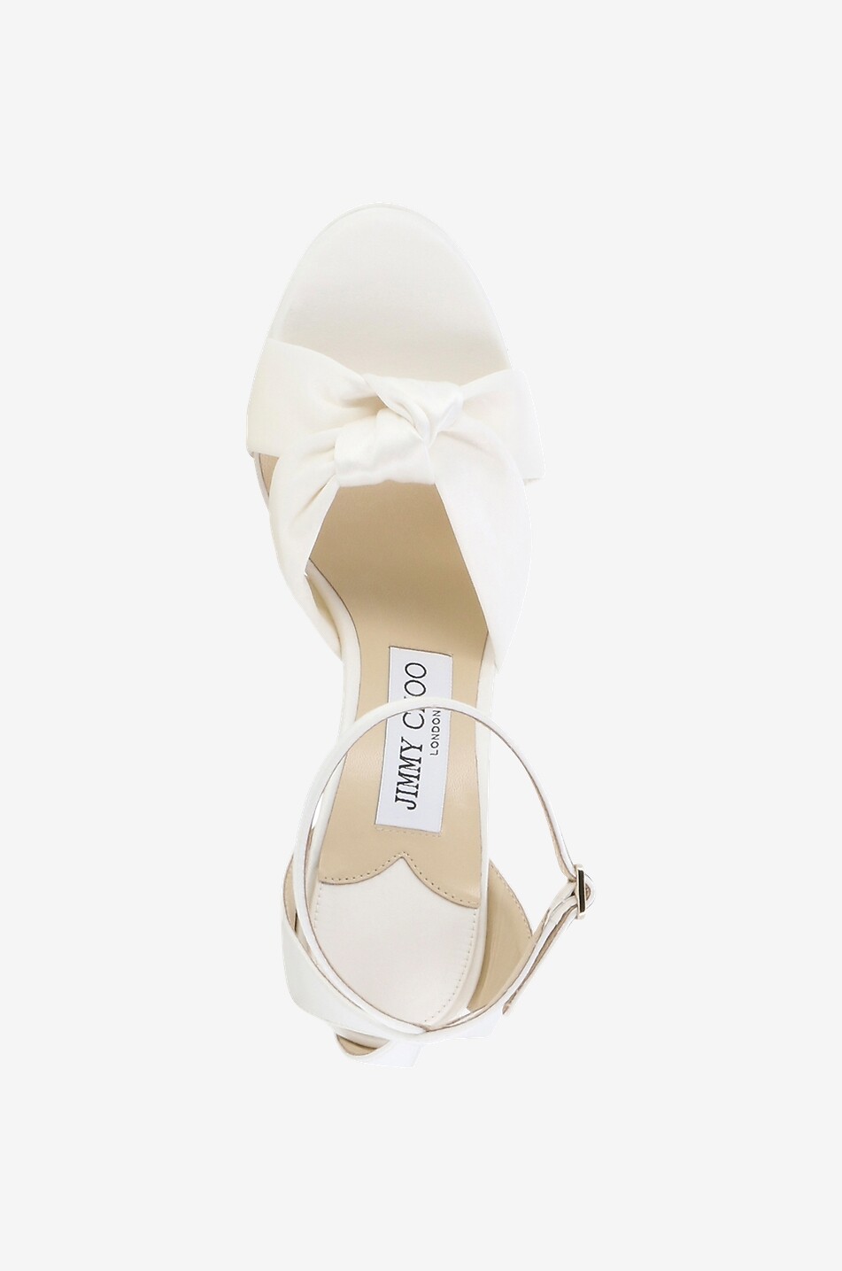 JIMMY CHOO Rosie 100 heeled platform satin sandals Women WHITE 5