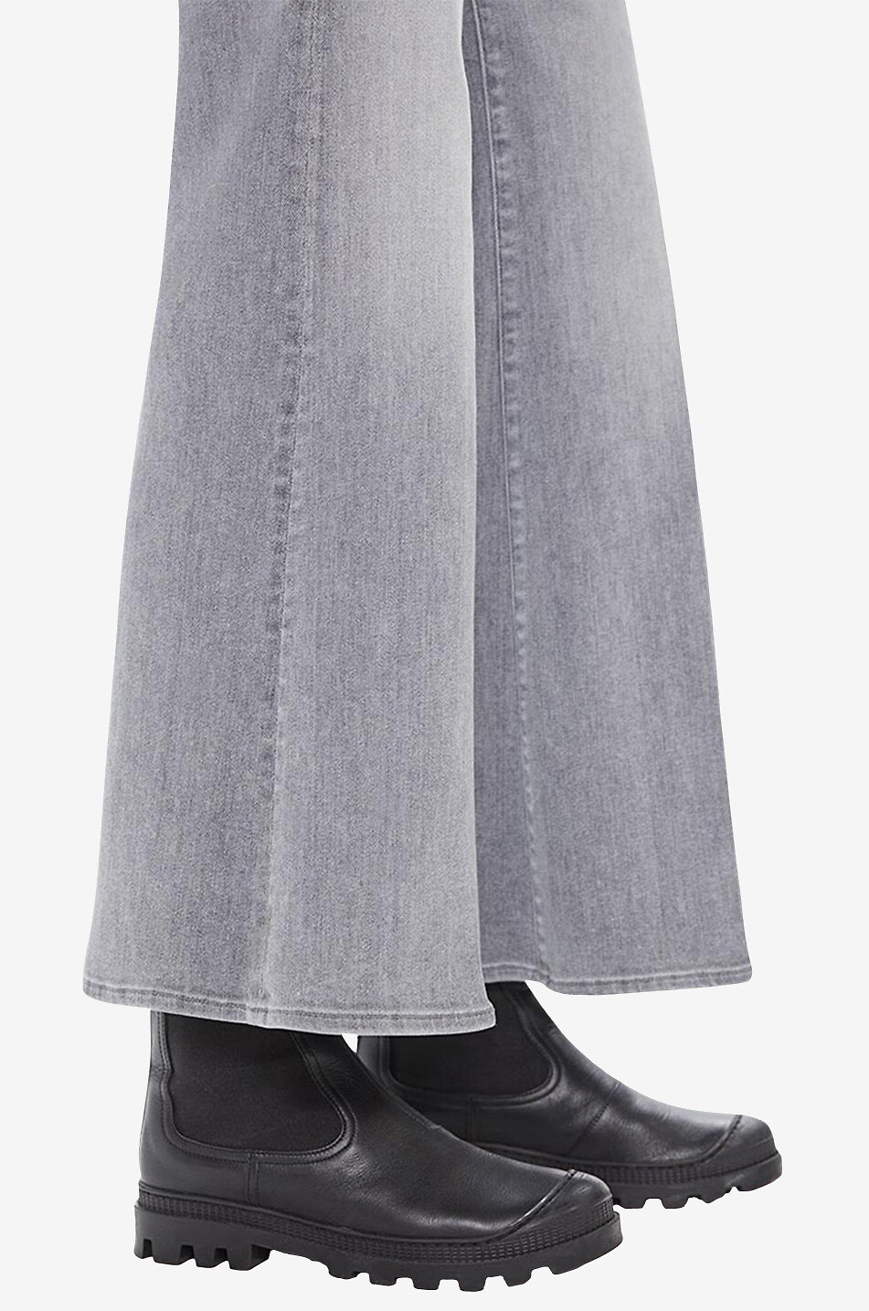 MOTHER The Hustler Roller Ankle cotton bootcut jeans Women BLACK 6