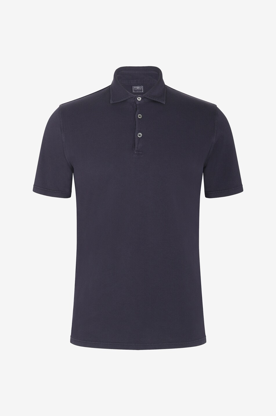 FEDELI Tommy MM PI cotton short-sleeved polo shirt Men DARK BLUE 1
